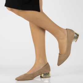 Bombas de salto alto FILIPPO DP2101 / 21 Bege 1