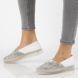 Sapatos de couro Filippo DP2147 / 21 Wh branco multicolorido 1