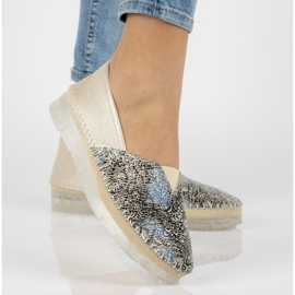 Sapatos de couro Filippo DP2147 / 21 Bege multicolorido 2 Sapatos de couro Filippo DP2147 / 21 Bege multicolorido 2