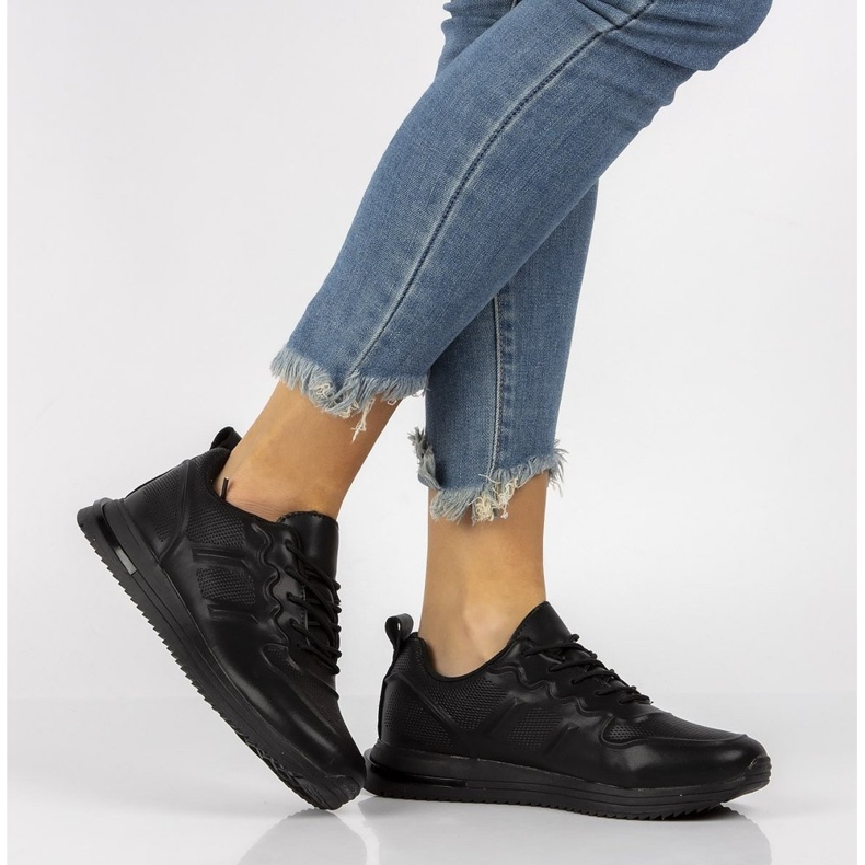 Tênis esportivo em couro Filippo DP2017 / 21 Bk preto 1