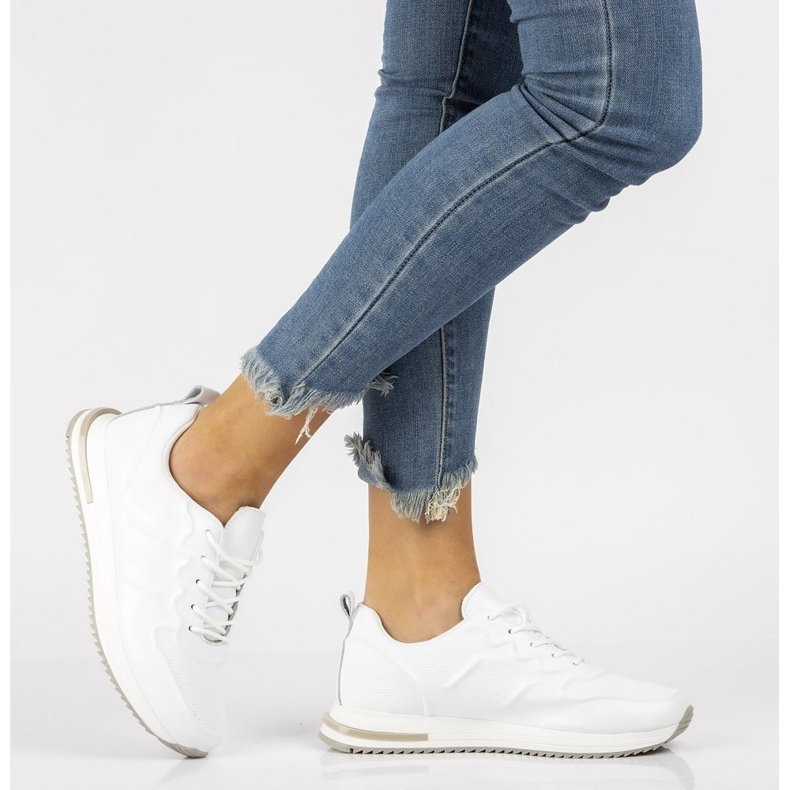 Tênis esportivo de couro Filippo DP2017 / 21 Wh branco 1