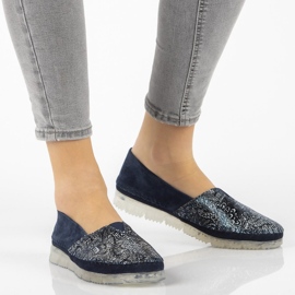 Sapatos de couro Filippo DP2147 / 21 Nv azul marinho azul-marinho multicolorido 1