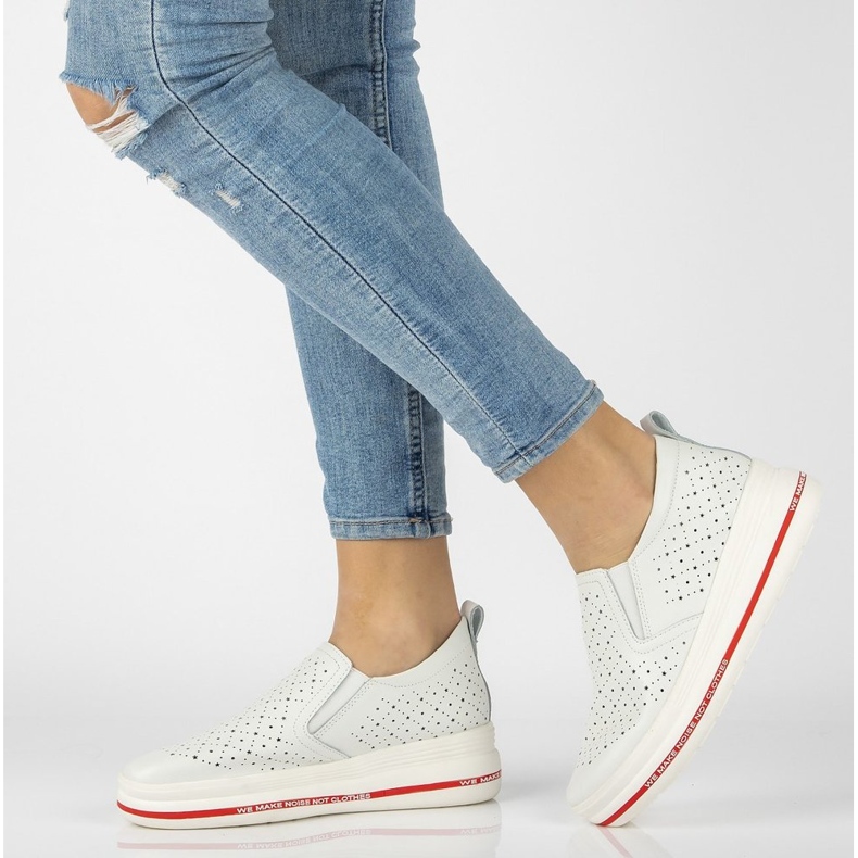 Sapatos de couro Filippo DP2009 / 21 Wh branco 1