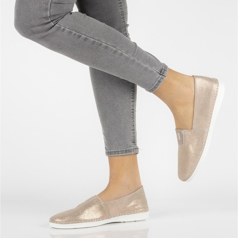 Sapatos slip-on de couro Filippo DP2134 / 21 Go golden dourado 1