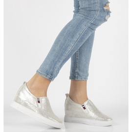 Sapatos de couro Filippo DP1356 / 21 Si prata 1