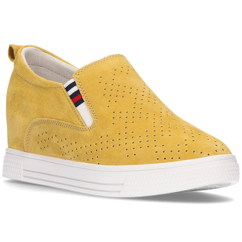 Sapatos de couro Filippo DP1356 / 21 Yl amarelo 1