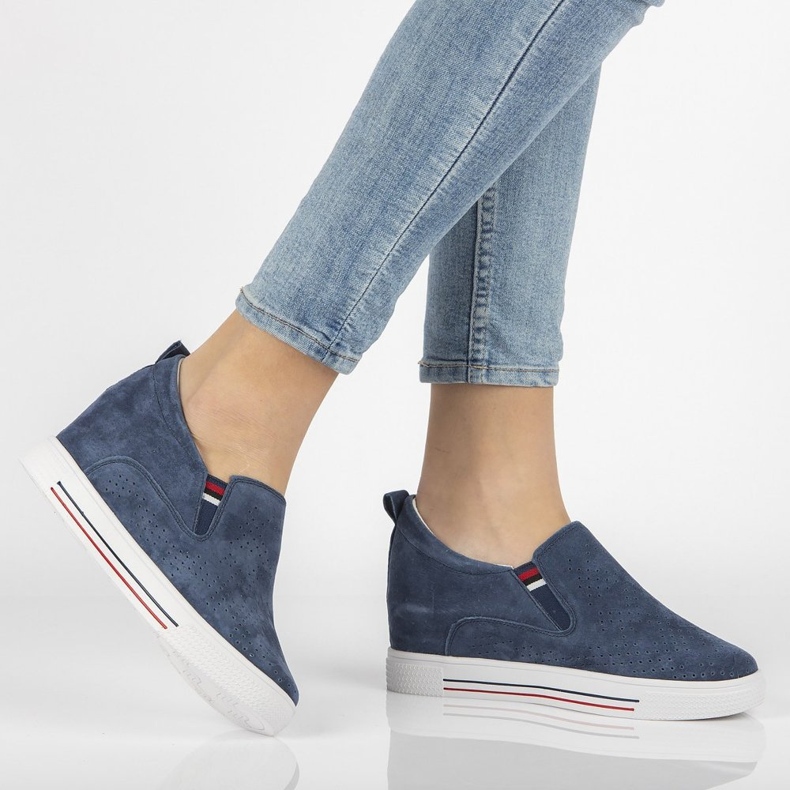 Sapatos de couro Filippo DP1356 / 21 Nv azul marinho azul-marinho 1