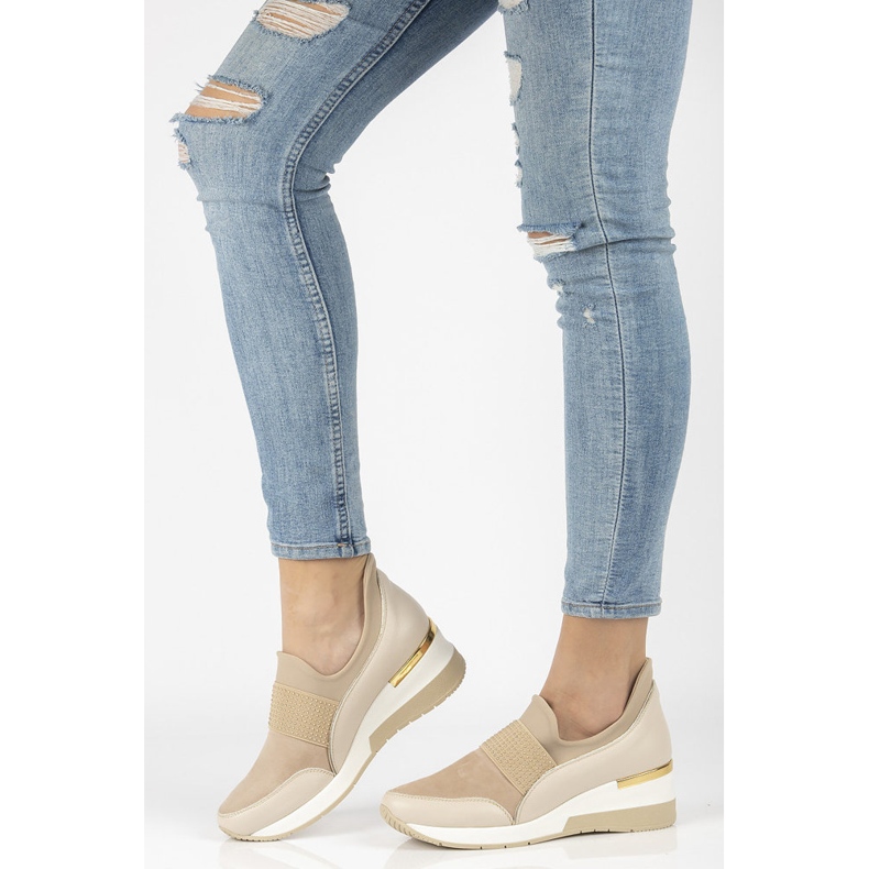 Tênis de couro Filippo 089 bege 1