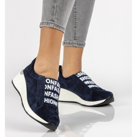 Tênis de couro Filippo DP2053 / 21 Nv azul marinho 1