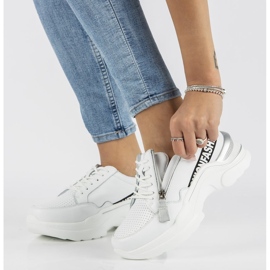 Tênis de couro Filippo DP2057 / 21 Wh branco 1