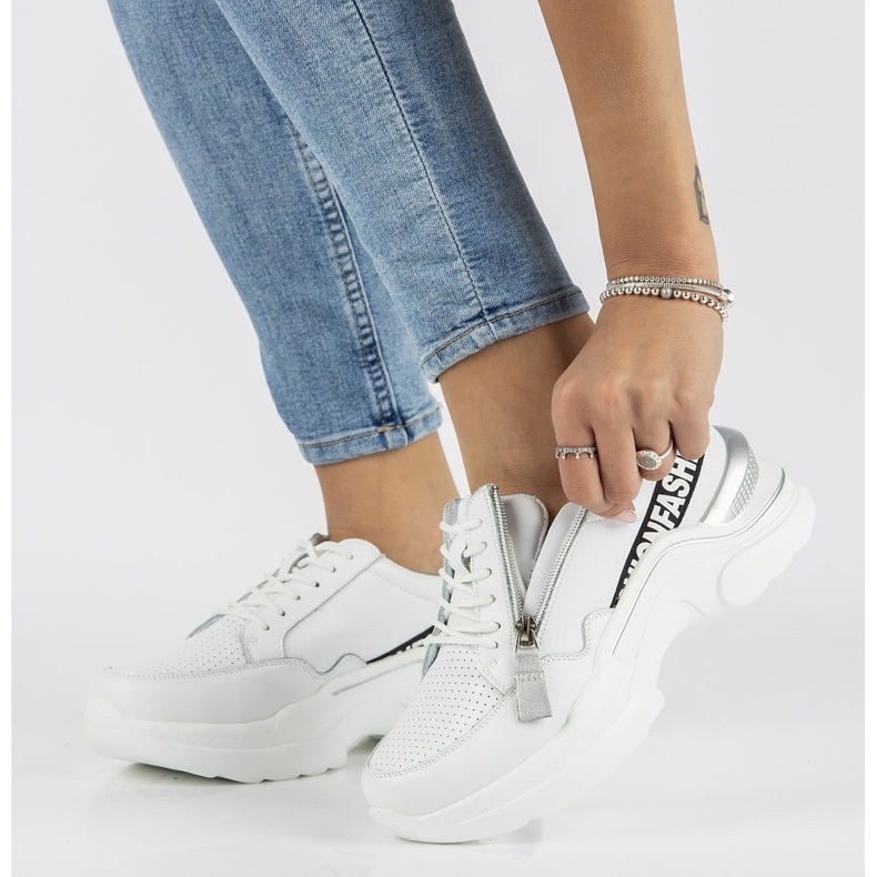 Tênis de couro Filippo DP2057 / 21 Wh branco 1