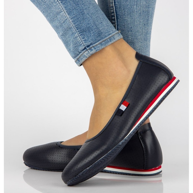 Bailarinas de couro Filippo DP2171 / 21 Nv azul marinho 1