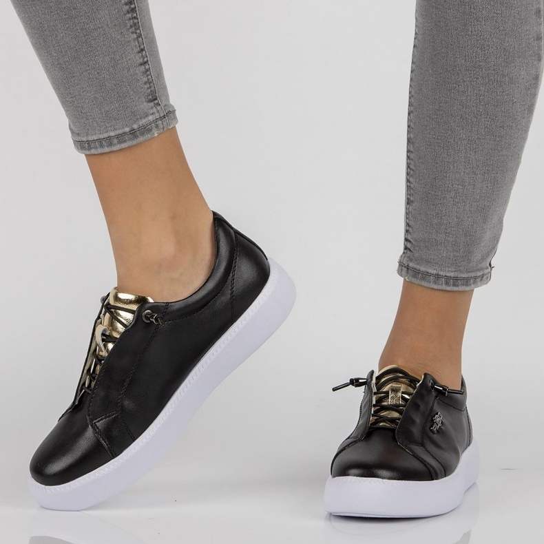 Sapatos de couro Filippo DP2041 / 21 Bk preto 1