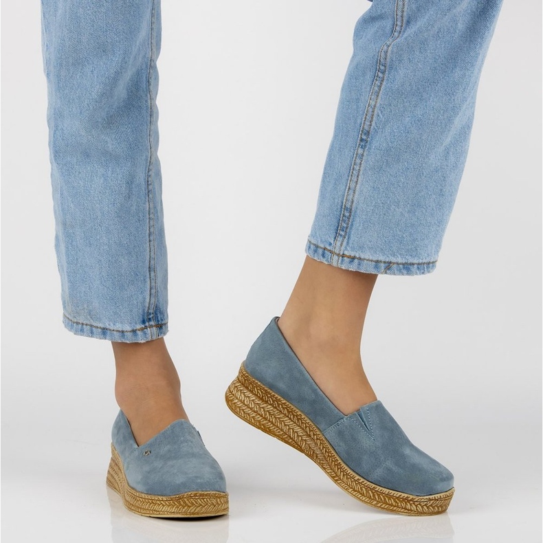 Sapatos de couro Filippo DP2164 / 21 Bl azul 1