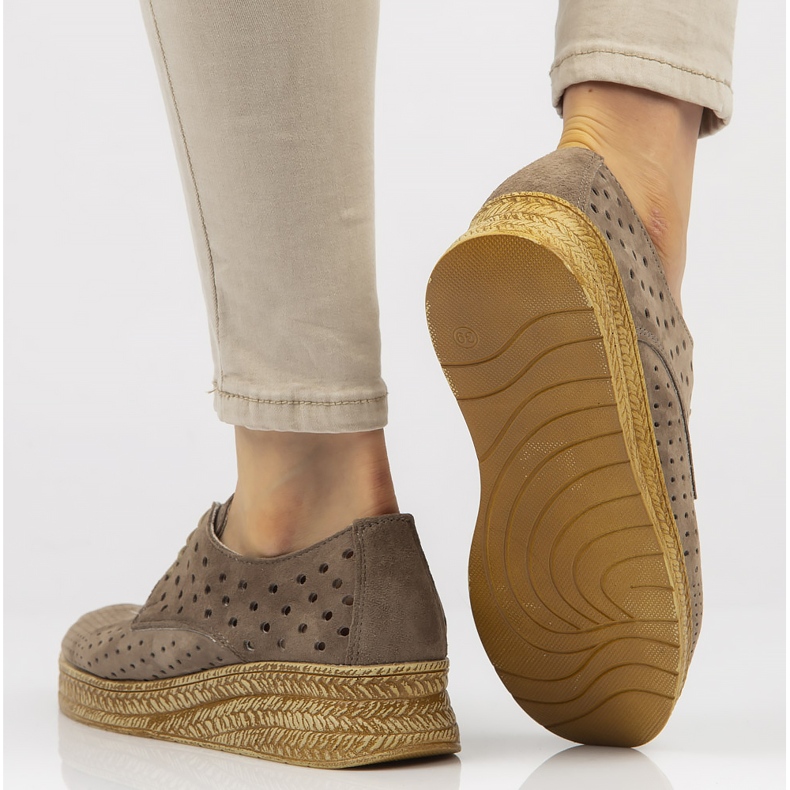 Sapatos de couro Filippo DP2162 / 21 Sd marrom 1