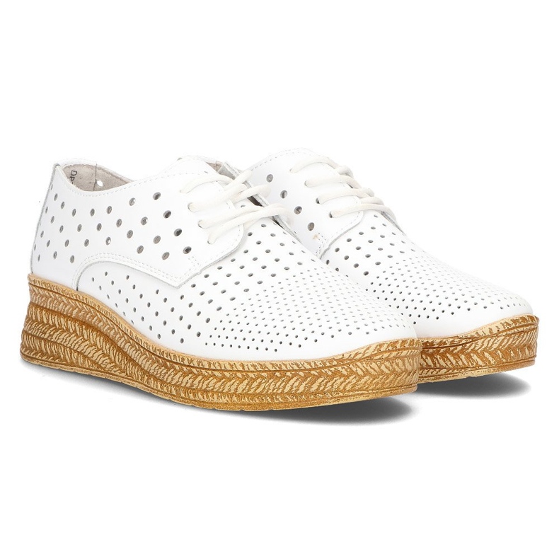 Sapatos de couro Filippo DP2162 / 21 Wh branco 1