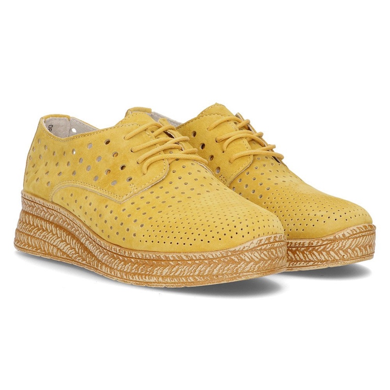 Sapatos de couro Filippo DP2162 / 21 Yl amarelo 1