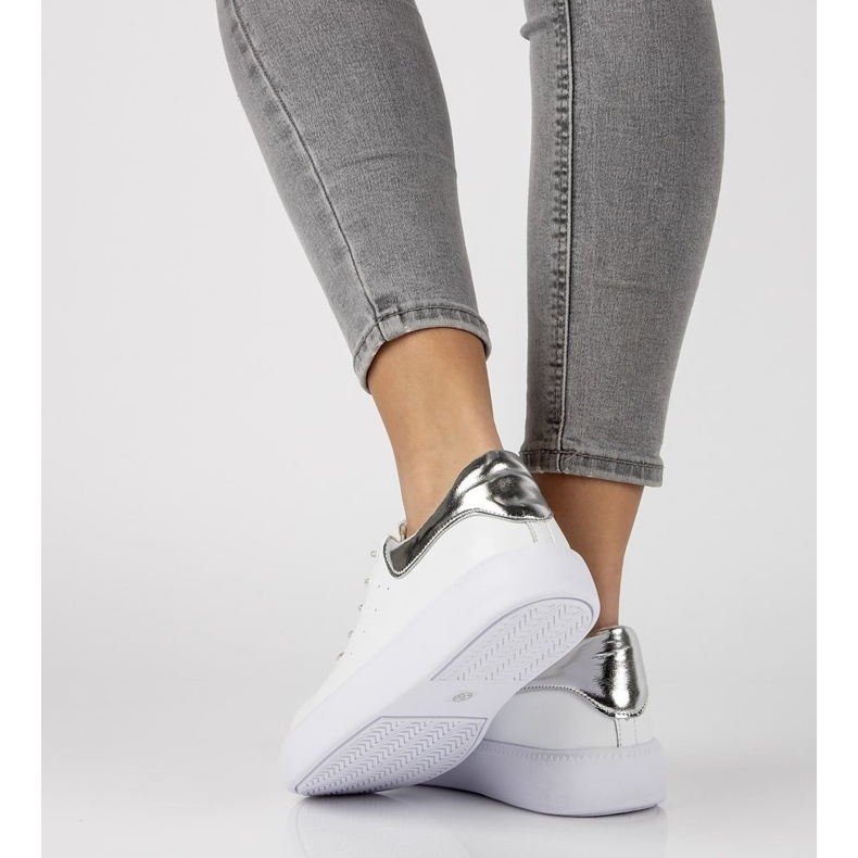 Sapatos de couro Filippo DP2157 / 21 Wh branco 2