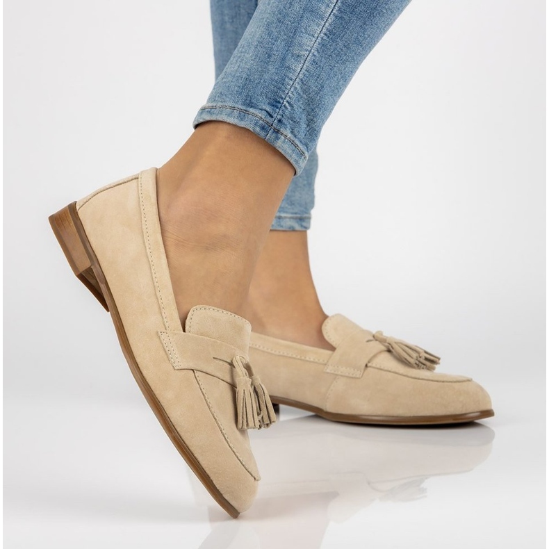 Mocassim de couro Filippo DP2149 / 21 Bege 1