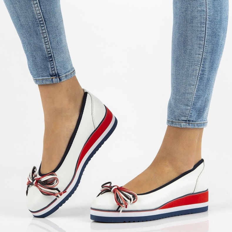 Bailarinas de couro Filippo DP2159 / 21 Wh branco 1