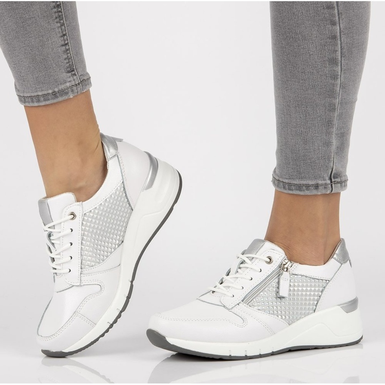 Tênis de couro Filippo DP2052 / 21 Wh branco 1