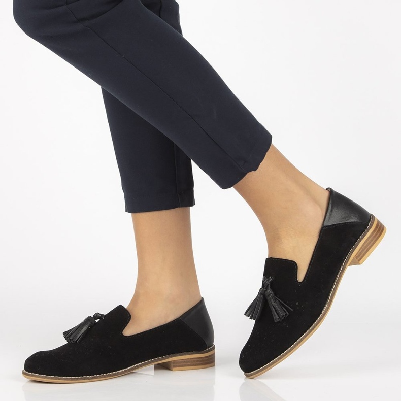 Mocassins de couro Filippo DP2332 / 21 Bk preto 1