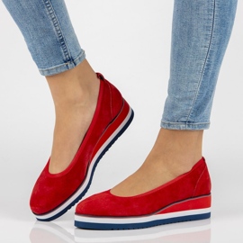 Bailarinas de couro vermelho Filippo DP2323 / 21 Rd 1