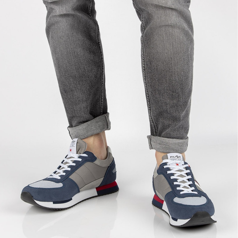 Sapatos Filippo MSP2129 / 21 Nv Gr cinza azul marinho azul-marinho 2