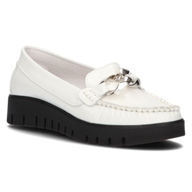 Mocassim de couro Filippo 10133 lacado branco 2