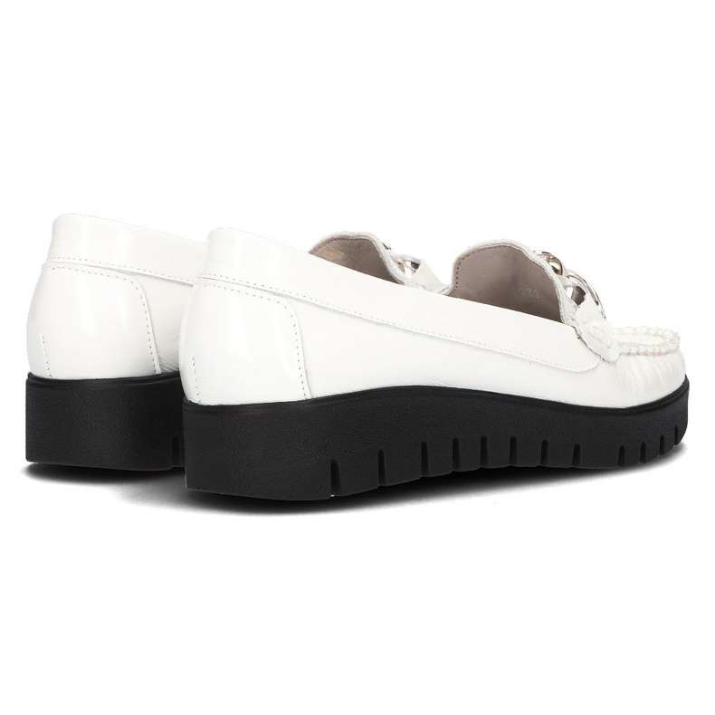 Mocassim de couro Filippo 10133 lacado branco 1