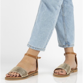 Sandálias castanhas Filippo DS2102 / 21 Go Br castanho dourado 2 Sandálias castanhas Filippo DS2102 / 21 Go Br castanho dourado 2