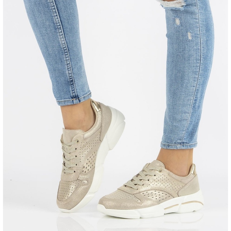 Tênis de couro Filippo DP2156 / 21 Go gold dourado 1