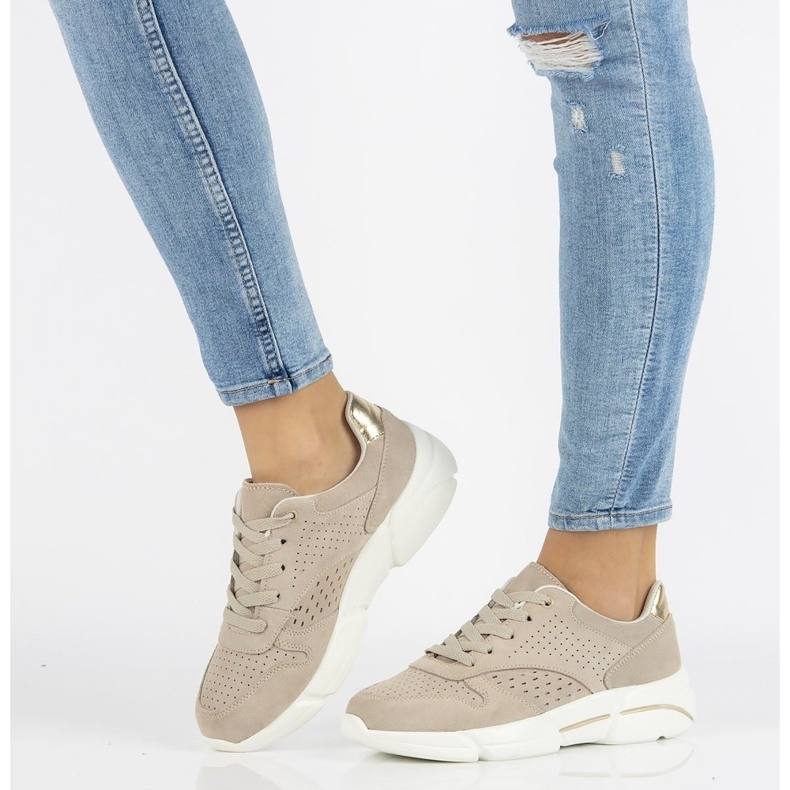 Tênis de couro Filippo DP2156 / 21 Bege 1