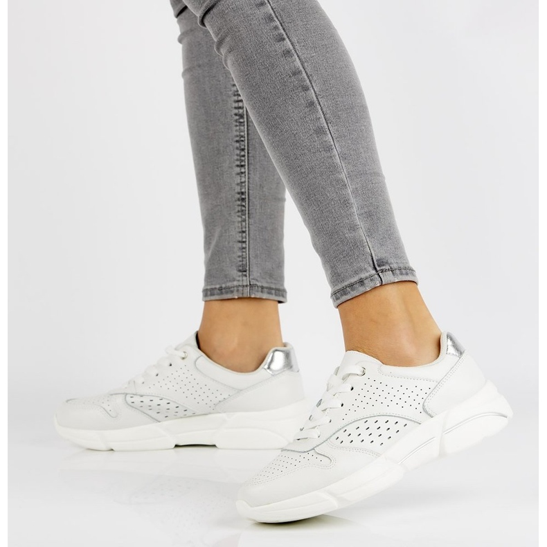 Tênis de couro Filippo DP2156 / 21 Wh branco 1