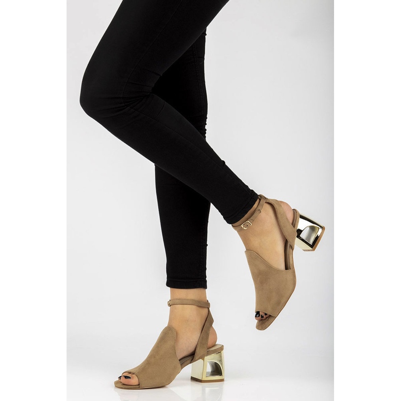 Filippo DS2107 / 21 Sandália bege salto alto 2