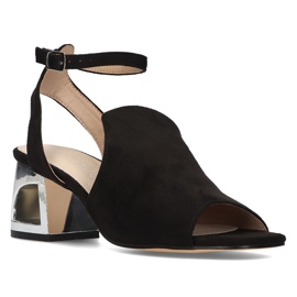 Sandália preta de salto alto Filippo DS2107 / 21 Bk preto 1