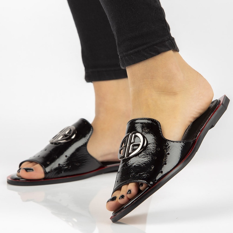 Chinelos pretos Filippo DK2353 / 21 Bk 1