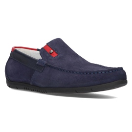 Mocassim de camurça Filippo 5274-5 azul marinho 1