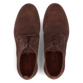 Sapatos de couro Filippo 5385-3 marrom 2