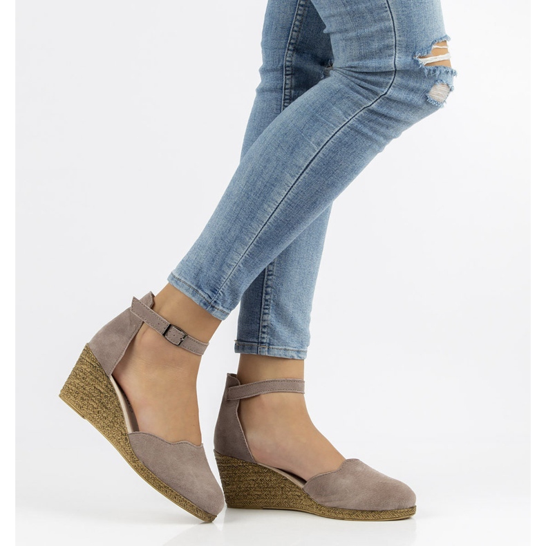 Sandálias de couro Filippo DS1394 / 21 Sd urze-bege 2