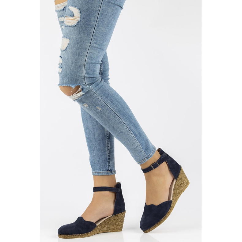 Sandálias de couro Filippo DS1394 / 21 Nv azul marinho azul-marinho 2