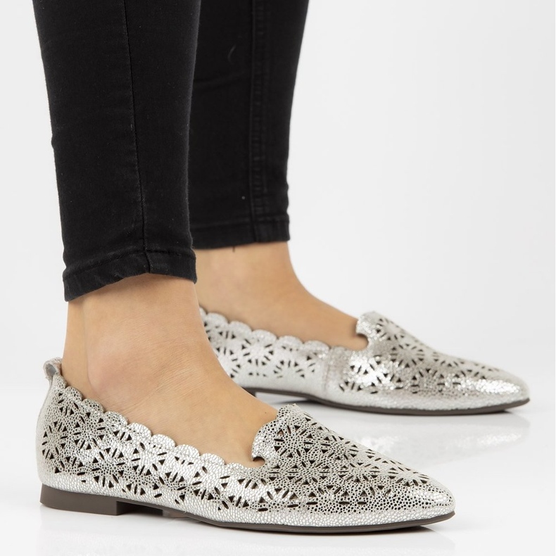 Lordes de couro Filippo DP2039 / 21 Si prata 2