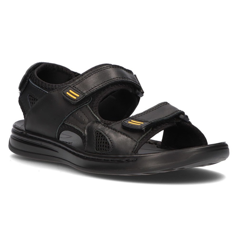 Sandálias masculinas em couro Filippo MS2305 / 21 Bk preto 1