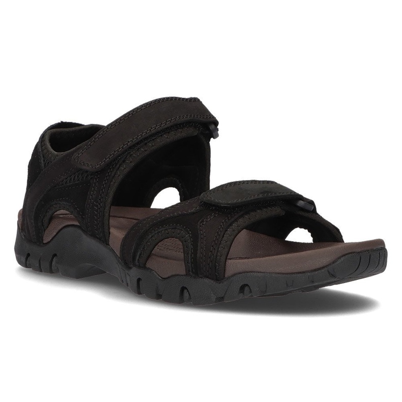 Sandálias masculinas em couro Filippo MS2306 / 21 Bk preto 1