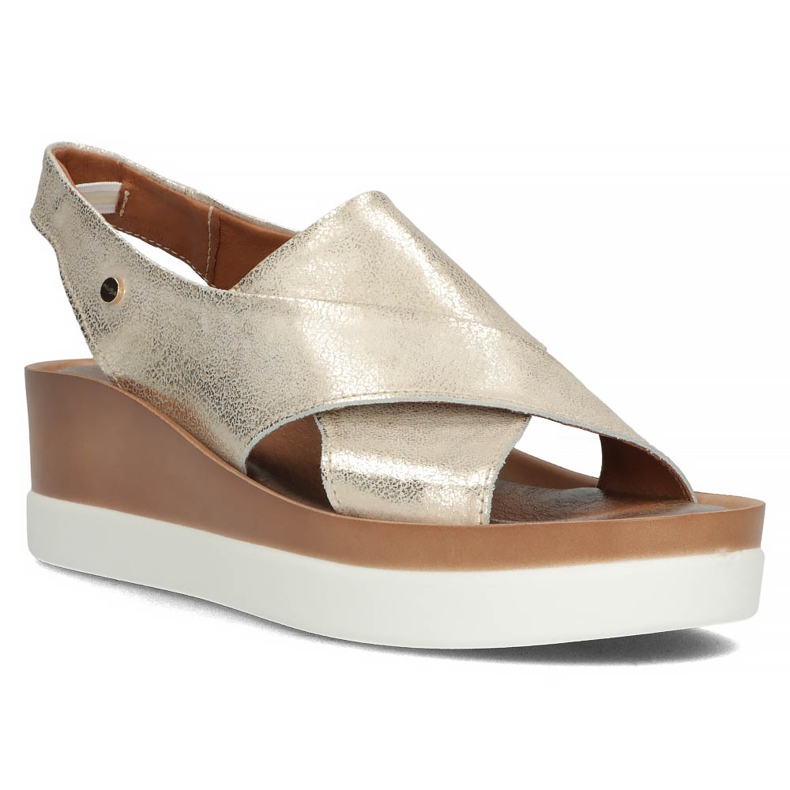 Sandálias de couro Filippo 40256 ouro dourado 1