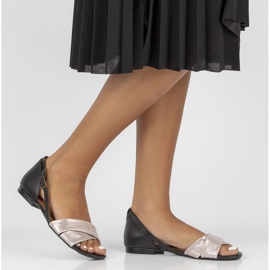 Sandálias em pele Filippo 04614-15 / 00-5 rosa-preto 1