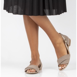 Sandálias de couro Filippo 04614-04 / 00-5 bege 2