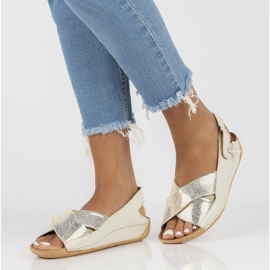 Sandálias de couro Filippo 00994-37 / 00-5 ecru 1