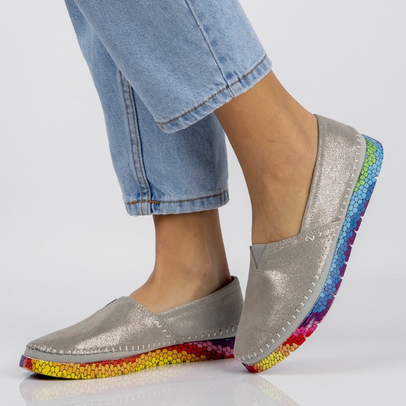 Sapatos de couro Filippo DP1213 / 21 Si prata 2 Sapatos de couro Filippo DP1213 / 21 Si prata 2