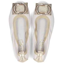 Couro Filippo 103 bailarinas brancas branco 2